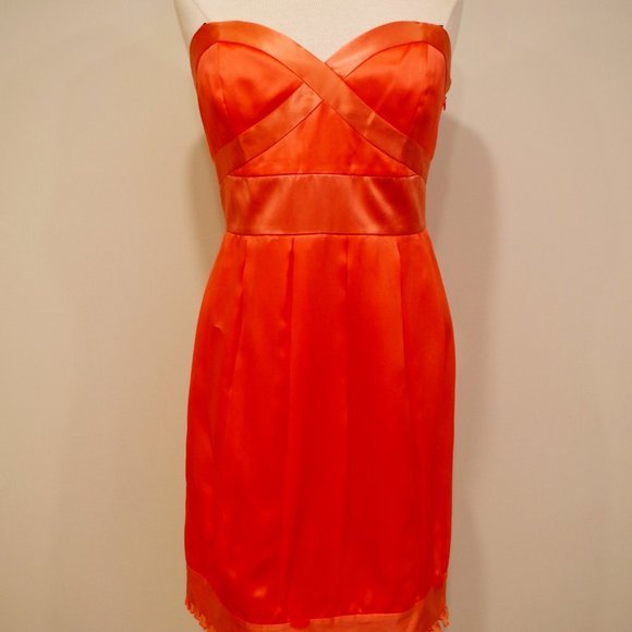 Laundry by Shelli Segal Coral Strapless Cocktail Dress- Sz. 12 - Picture 3 of 11